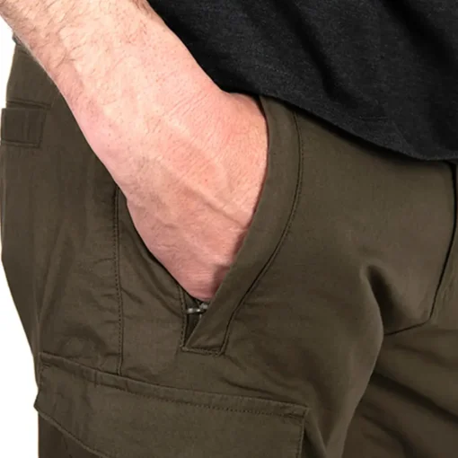Fox Collection Green & Black Lightweight Cargo Fishing Shorts- Clothing