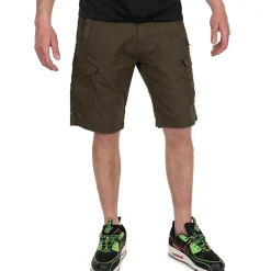 Fox Collection Green & Black Lightweight Cargo Fishing Shorts- Clothing