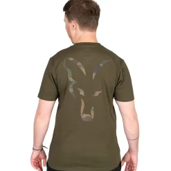 Fox Khaki Head Logo Fishing T-Shirt- Clothing