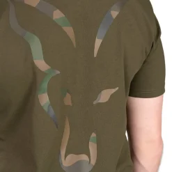 Fox Khaki Head Logo Fishing T-Shirt- Clothing