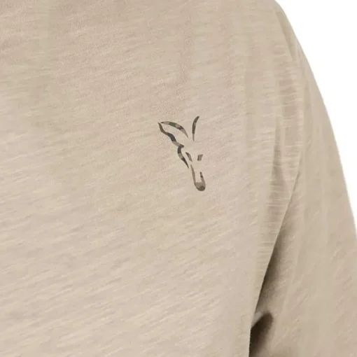 Fox Light Weight Khaki Large Print T-Shirt- Clothing