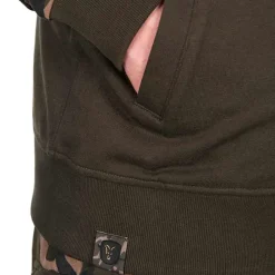 Fox Lightweight Khaki & Camo Split Zip Hoodie- Clothing