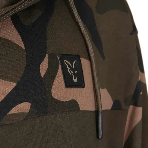 Fox Lightweight Khaki & Camo Split Zip Hoodie- Clothing