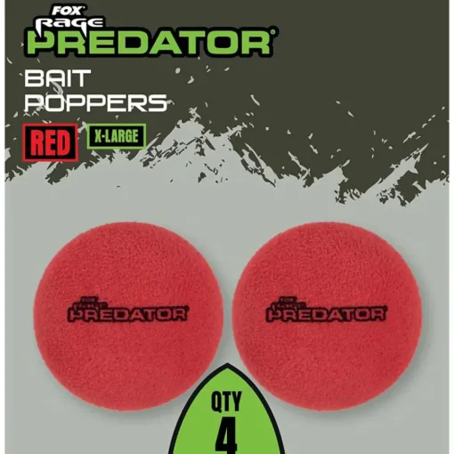 Fox Rage Predator Bait Poppers - Red