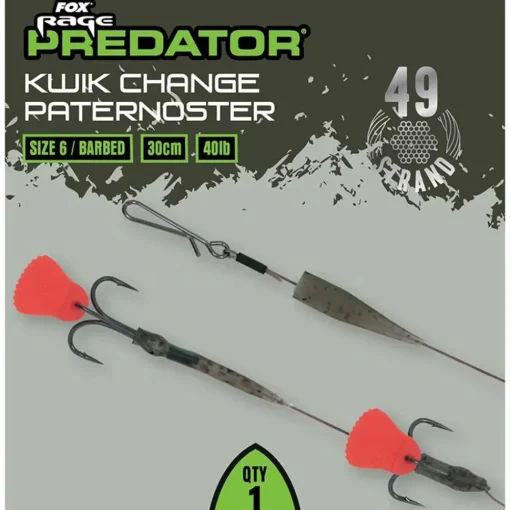 Fox Rage Predator Kwik Change Paternoster Trace 30cm