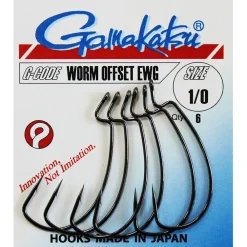 Gamakatsu Worm Fishing Hook Offset EWG