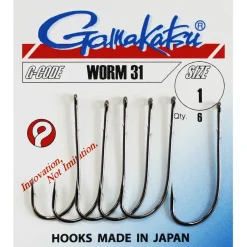 Gamakatsu Worm Fishing Hook 31