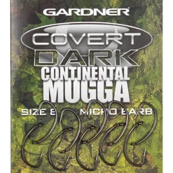 Gardner Covert Dark Continental-Mugga Hooks Barbed- Terminal Tackle