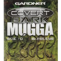 Gardner Covert Dark Mugga Hooks Barbless- Terminal Tackle