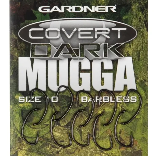 Gardner Covert Dark Mugga Hooks Barbless- Terminal Tackle