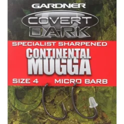 Gardner Specialist Sharpened Covert Dark Continental Mugga Hooks- Terminal Tackle