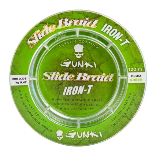 Gunki Slide Braid Iron T Flouro Green