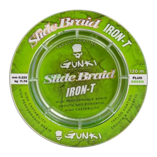 Gunki Slide Braid Iron T Flouro Green