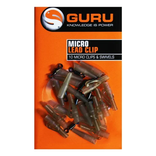 Guru Micro Fishing Lead Clip inc Swivels & Tail Rubbers