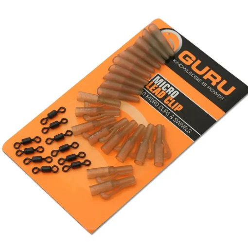 Guru Micro Fishing Lead Clip inc Swivels & Tail Rubbers