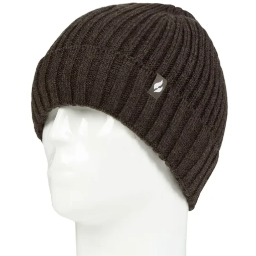 Heat Holders Forest Green Lawson Rib Turnover Hat - One Size- Clothing