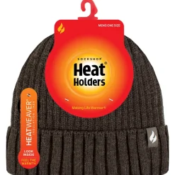 Heat Holders Forest Green Lawson Rib Turnover Hat - One Size- Clothing