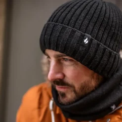 Heat Holders Forest Green Lawson Rib Turnover Hat - One Size- Clothing