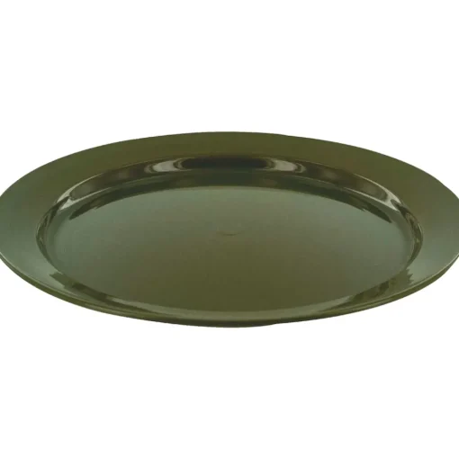 Highlander 25cm Flat Fishing Plate Olive- Cooking Equipment