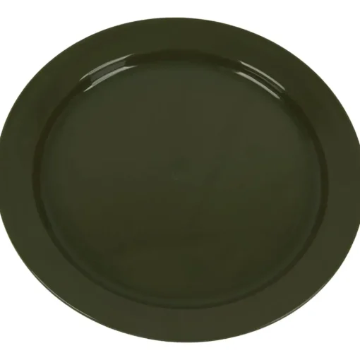 Highlander 25cm Flat Fishing Plate Olive- Cooking Equipment