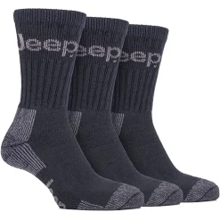 Jeep Luxury Terrain Boot Socks Black / Grey- Clothing