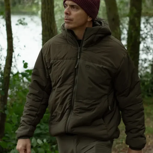 Korda Insulated Hooded Jacket Dark Olive- Clothing