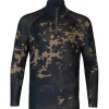 Korda Kool UPF Zip Dark Kamo Long Sleeve Jersey- Clothing