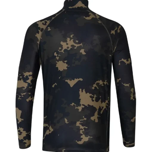 Korda Kool UPF Zip Dark Kamo Long Sleeve Jersey- Clothing