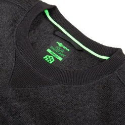 Korda Kore Crew Neck Fishing Jumper Charcoal- Clothing