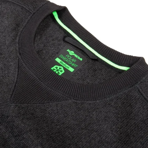 Korda Kore Crew Neck Fishing Jumper Charcoal- Clothing