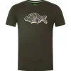 Korda Outline Dark Olive Fishing T-Shirt- Clothing