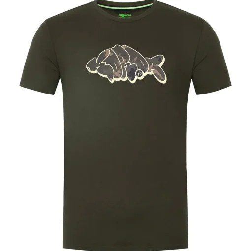 Korda Outline Dark Olive Fishing T-Shirt- Clothing
