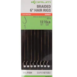 Korum Big Fish Braided Hair Rigs 6 Inch