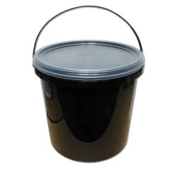 Lemco 5L Black Bucket With Translucent Lid- Buckets & Riddles
