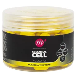 Mainline Essential Cell Fluoro Dumbell Wafters Yellow- Bait & Additives