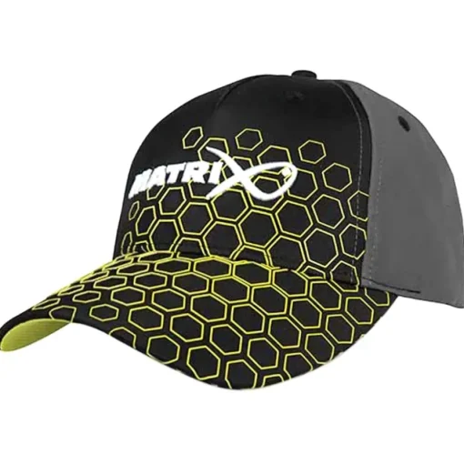 Matrix Hex Print Black Baseball Cap