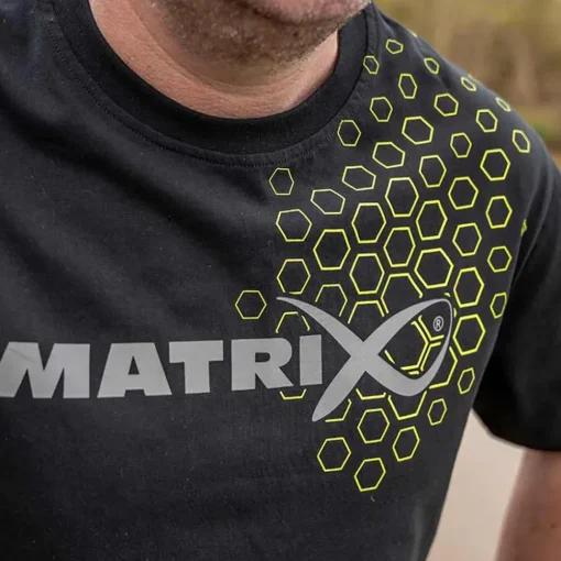 Matrix Hex Print Black T-Shirt