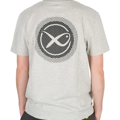 Matrix Large Logo Marl Grey / Lime Fishing T-Shirt