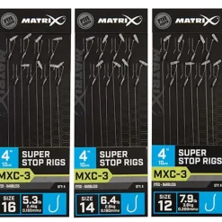 Matrix MXC-3 Eyed Barbless Super Stop Rigs 10cm