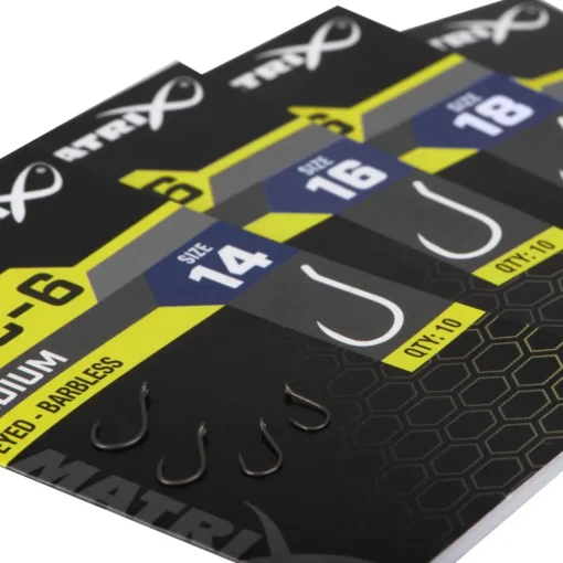 Matrix MXC-6 Medium Eyed Barbless Hooks