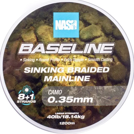 Nash Baseline Camo Sinking Braid- Line
