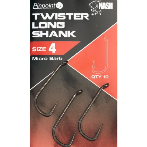 Nash Pinpoint Twister Long Shank Hooks