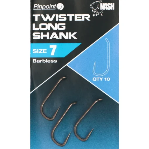 Nash Pinpoint Twister Long Shank Hooks