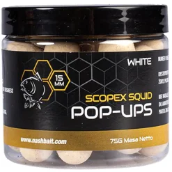 Nash Scopex Squid Pop Ups White 75g- Bait & Additives