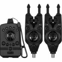 Nash Siren R4 2-Rod Fishing Bite Alarm Presentation Set- Bite Alarms