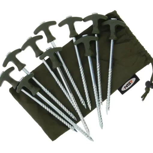 NGT Bivvy Pegs In Case- Bivvies & Shelters