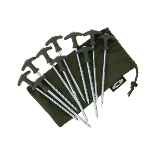 NGT Bivvy Pegs In Case- Bivvies & Shelters