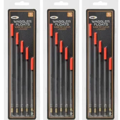NGT Wide Tip Clear Loaded Waggler Floats - 5 Pack