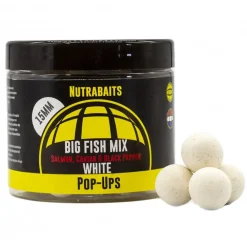Nutrabaits Big Fish Mix Salmon Caviar & Black Pepper White Fishing Pop Ups- Bait & Additives