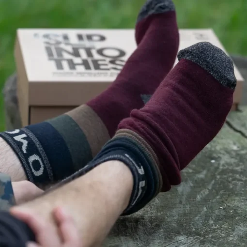 One More Cast OMC Knotting Heel Socks- Clothing
